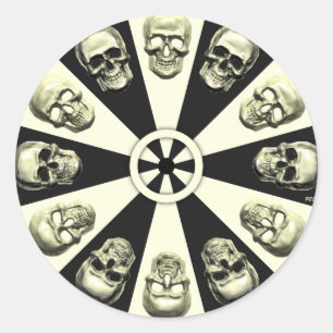 Skulls Classic Round Sticker