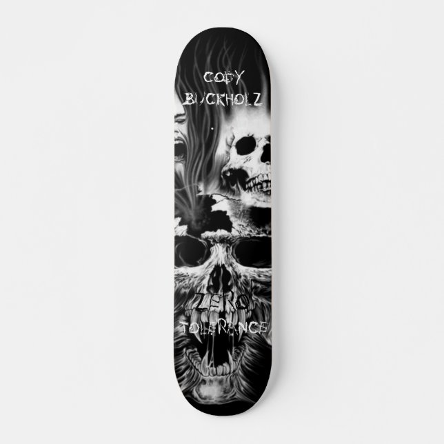 skulls, CODYBUCKHOLZ, ZERO, TOLERANCE Skateboard Deck (Front)