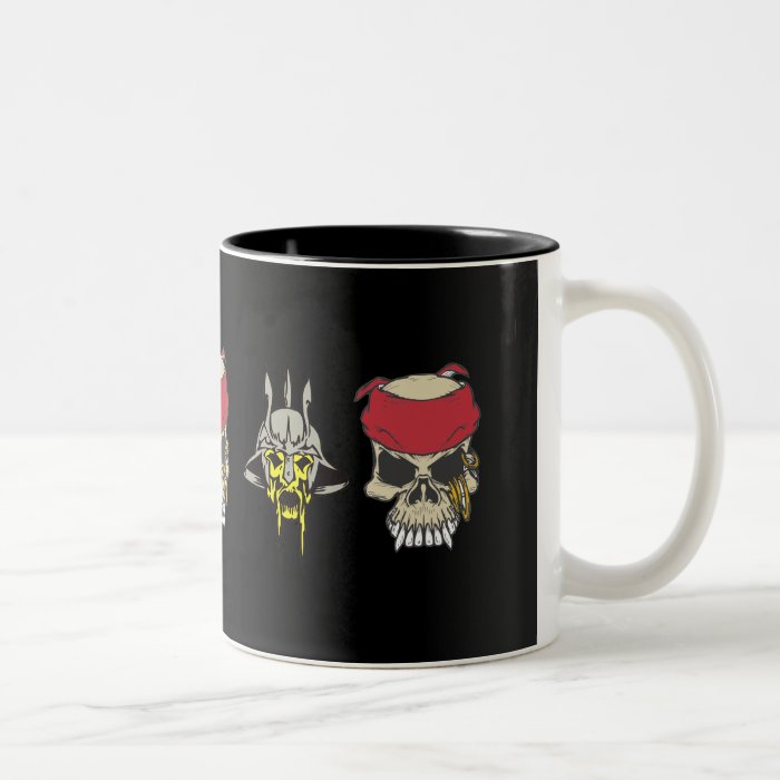 Skulls Coffee Cup Mug Black