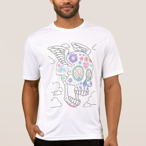 Skulls Colored Pencil IT8 Color T_Shirt