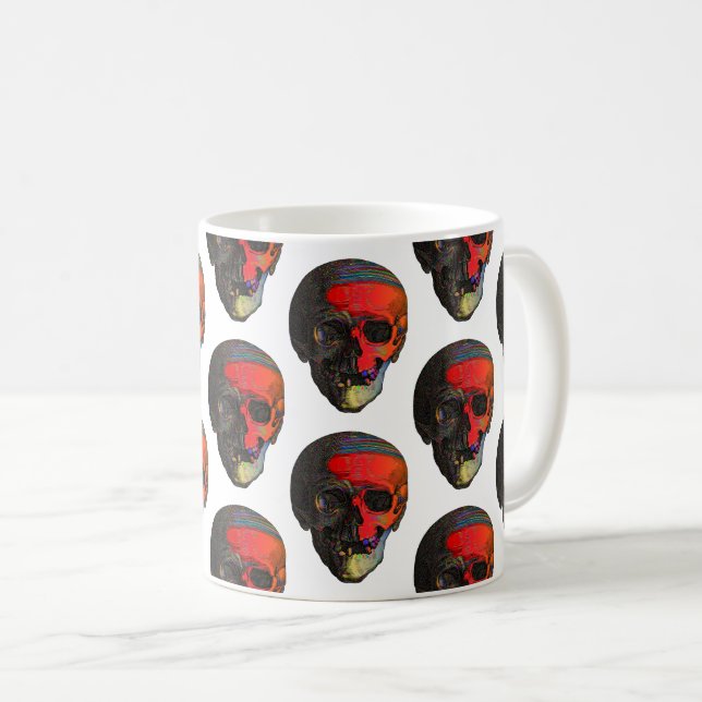Skulls Colorful Coffee Mug (Front Right)