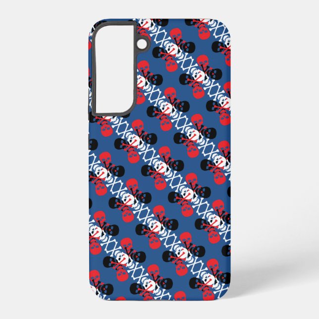 Skulls & Crossbones Patter Samsung Galaxy Case (Back)