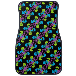 Skulls & Crossbones Pattern Car Floor Mat