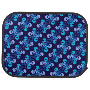 Skulls & Crossbones Pattern Car Mat