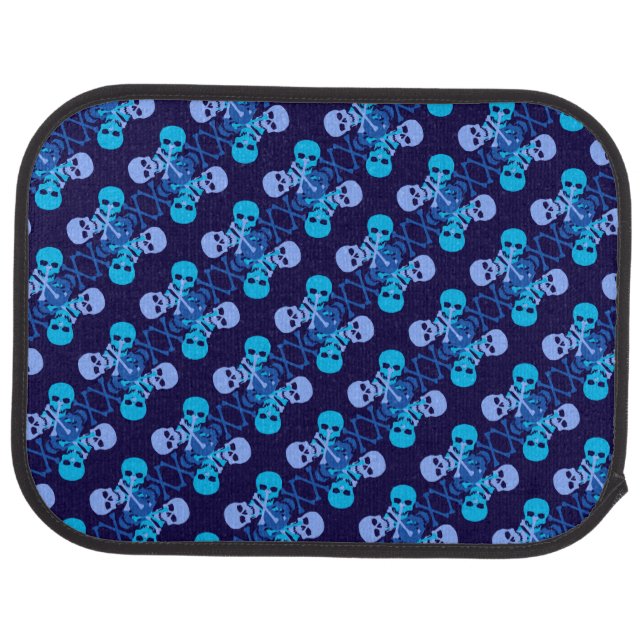 Skulls & Crossbones Pattern Car Mat (Rear)