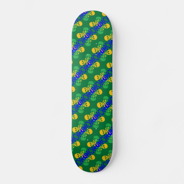 Skulls & Crossbones Pattern Skateboard Deck (Front)