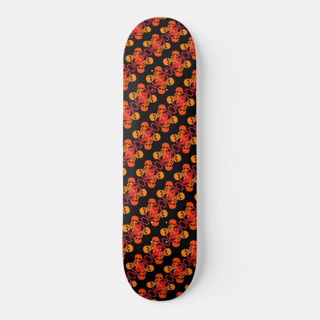 Skulls & Crossbones Pattern Skateboard Deck (Front)