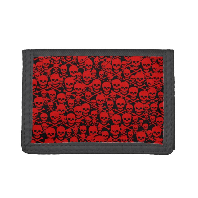 Skulls & Crossbones Tri-fold Wallet (Front)