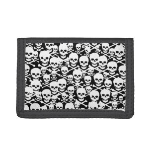 Skulls & Crossbones Trifold Wallet
