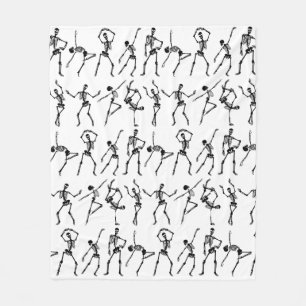 Skulls dancing  fleece blanket