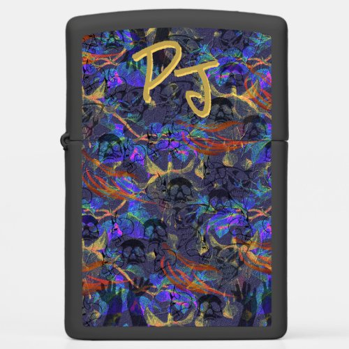 Skulls _ Flames _ Reaching Hands _ Personalized Zippo Lighter