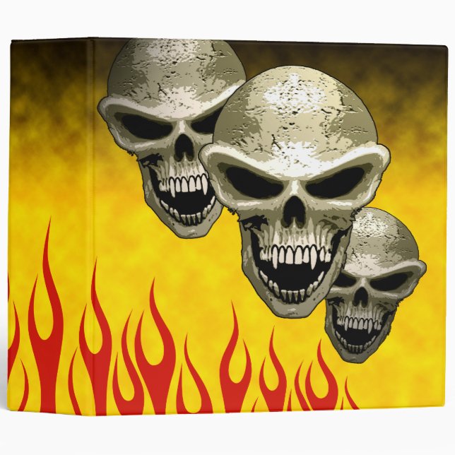 Skulls Flaming Binder (Front/Spine)