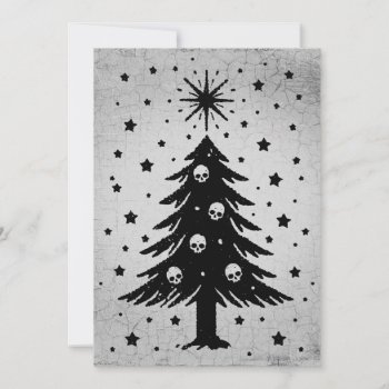Skulls For Christmas Tree Holiday Card by opheliasart at Zazzle
