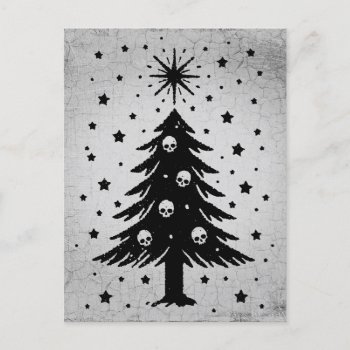 Skulls For Christmas Tree Postcard by opheliasart at Zazzle