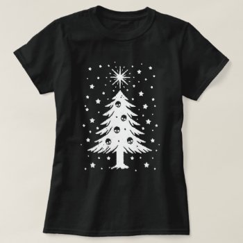 Skulls For Christmas Tree T-shirt by opheliasart at Zazzle