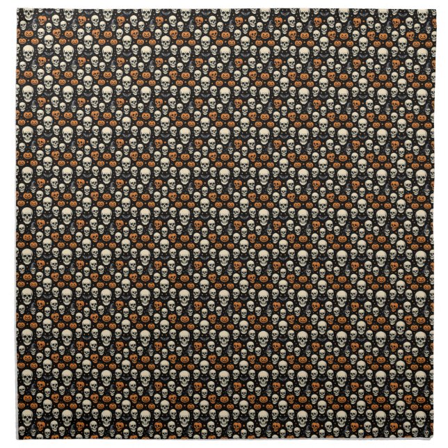 Skulls for Halloween Cloth Napkin (Front)