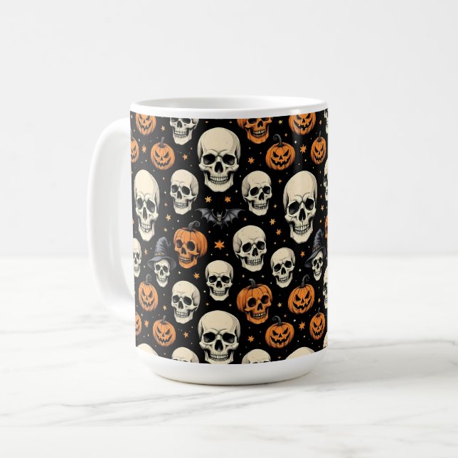Skulls for Halloween Coffee Mug (Front Left)