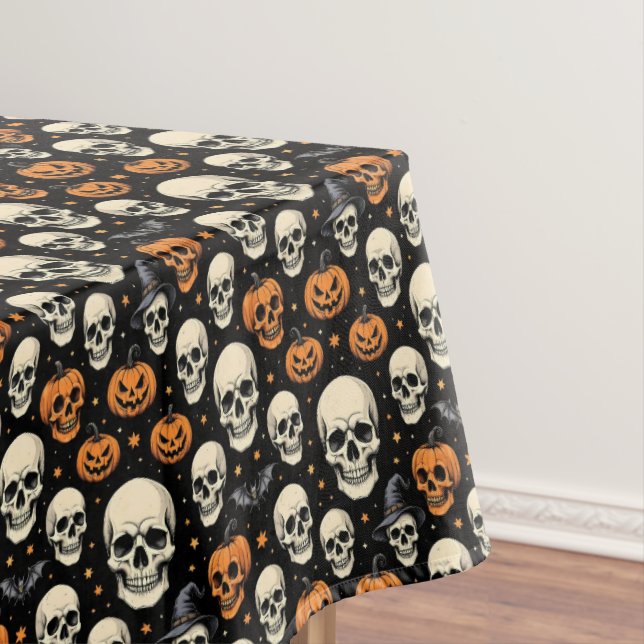Skulls for Halloween Tablecloth (In Situ)