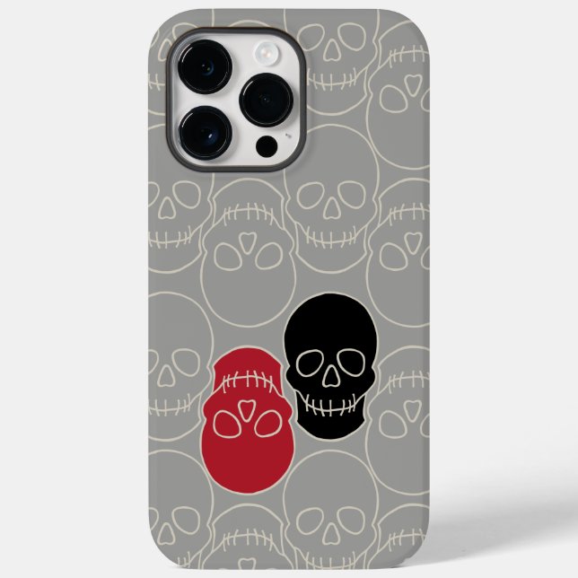 Skulls - Ghost Grey and Bone White  Case-Mate iPhone Case (Back)