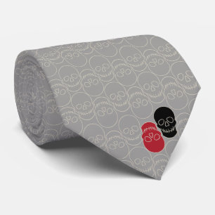 Skulls - Ghost Grey and Bone White Neck Tie