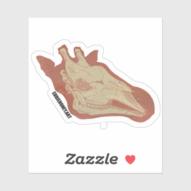 Skulls - Giraffe Sticker (Sheet)