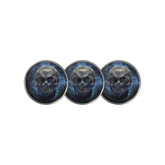 Skulls Golf Ball Marker (3 Up)
