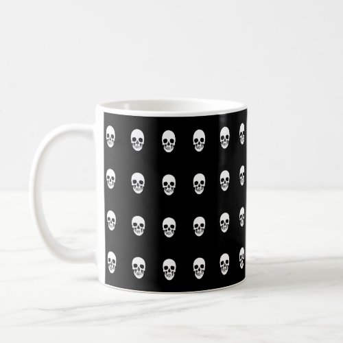Skulls gothic black  white elegant  coffee mug