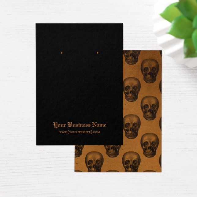 Skulls Gothic Halloween Earring Display Card (Desk)