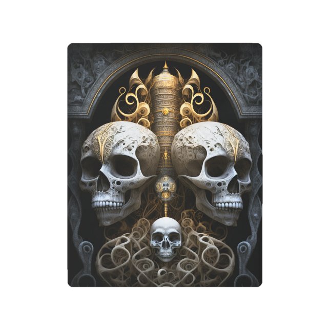 Skulls Gothic Horror Goth Surreal Art (Front)