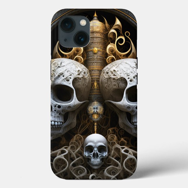 Skulls Gothic Horror Goth Surreal Art Case-Mate iPhone Case (Back)