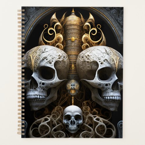 Skulls Gothic Horror Goth Surreal Art Planner