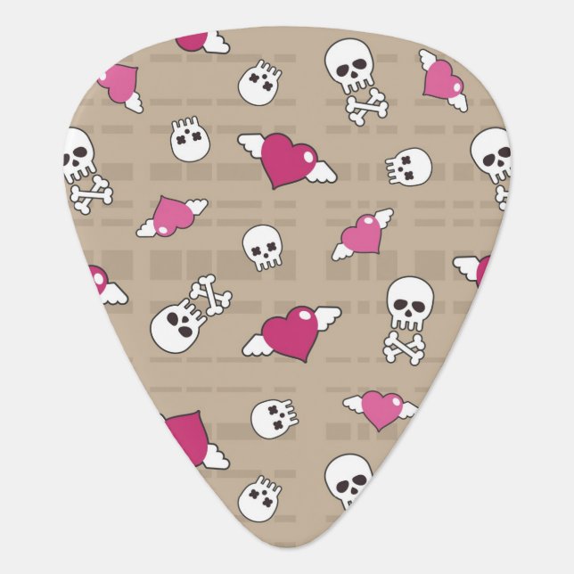 Skulls Guitar Pick (Front)