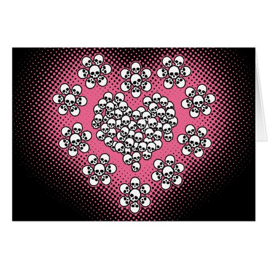 Skulls Heart and Flower (Front Horizontal)