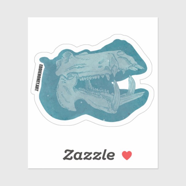 Skulls - Hippo Sticker (Sheet)