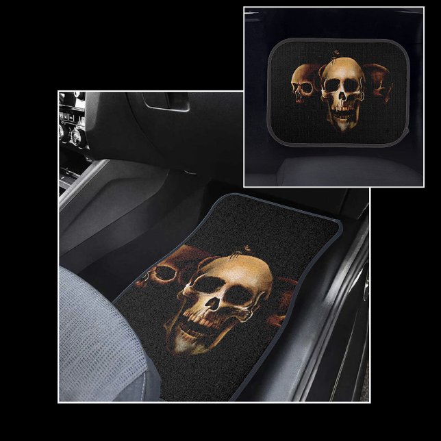 Skulls Human Black Car Mat (Creator Uploaded)