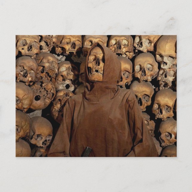 Skulls in a Capuchin Ossuary Postcard (Front)