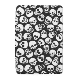 Skulls in Black Background Pattern iPad Mini Cover
