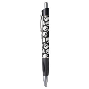 Skulls in Black Background Pattern Pen