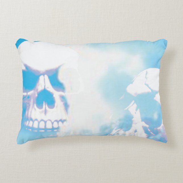 Skulls in the Clouds Decorative Pillow (Front)
