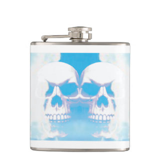 Skulls in the Clouds Flask