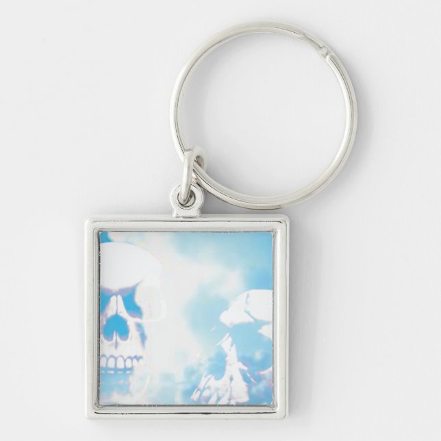 Skulls in the Clouds Keychain (Front)