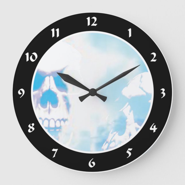Skulls in the Clouds Large Clock (Front)