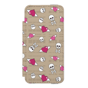 Skulls Wallet Case For iPhone SE/5/5s