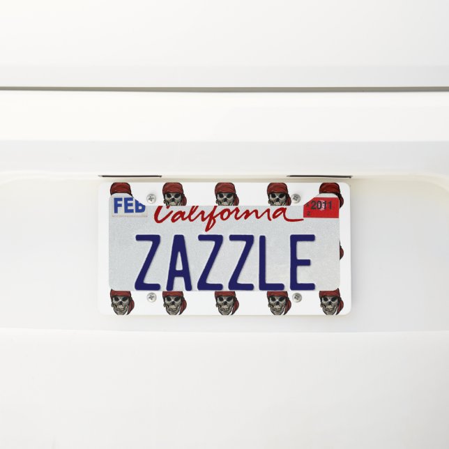 SKULLS LICENSE PLATE FRAME (On Car)