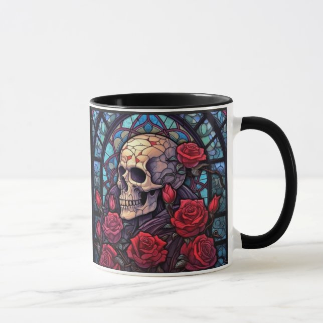 Skulls Looking Inward Coffee Mug (Right)