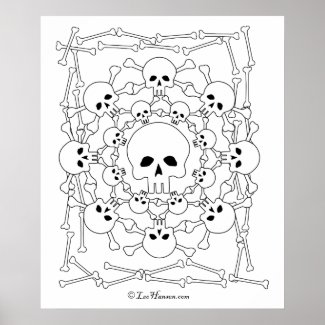 Skulls Mandala Poster