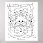 Skulls Mandala Poster at Zazzle