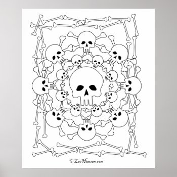 Skulls Mandala Poster by imagefactory at Zazzle