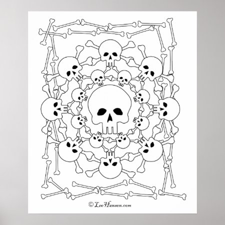 Skulls Mandala Poster