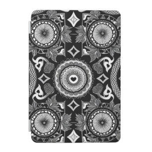 Skulls & Mandalas Ornamental (Black & White) iPad Mini Cover